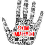 Stop sexual harassment hand print Stop sexual harassment hand print