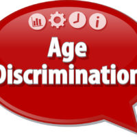 Age discrimination speech bubble