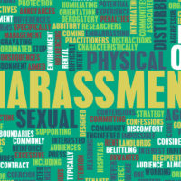 Image that reads harassment