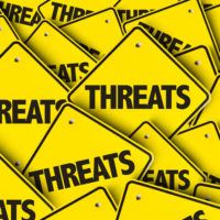 Threat yellow signs Threat yellow signs