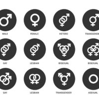 Many different sex orientation symbols
