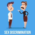 The female boss harassing the male employee The female boss harassing the male employee