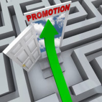 Door that reads Promotion Door that reads Promotion