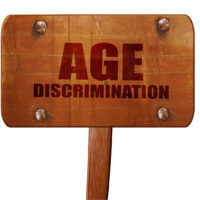 age discrimination wooden sign