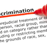 Discrimination underlined with red marker with definition