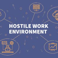 hostile work environment symbols illustration