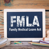 sign that reads family medical leave