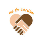 Sign that reads no to racisim Sign that reads no to racisim