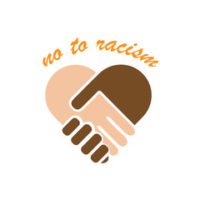 Sign that reads no to racisim Sign that reads no to racisim