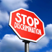 Stop discrimination stop sign Stop discrimination stop sign