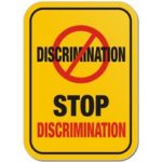 yellow discrimination sign yellow discrimination sign
