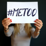 #metoo sign in front of blonde woman #metoo sign in front of blonde woman