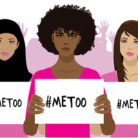 three ladies that are holding me too signs three ladies that are holding me too signs