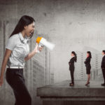 woman yelling at her staff woman yelling at her staff