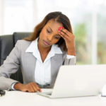 female employee sad female employee sad