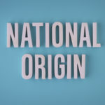 National origin sign lettering