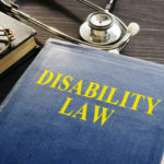 Book that read disability law on the front cover
