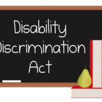 Chalkboard that read Disability Discrimination Act Chalkboard that read Disability Discrimination Act