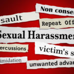 pieces of paper with Sexual Harassment News Headlines pieces of paper with Sexual Harassment News Headlines