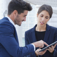 boss talks to employee worker boss talks to employee worker
