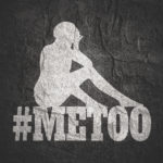 #metoo woman sitting in sadness symbol