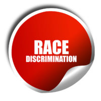 race discrimination red sticker race discrimination red sticker