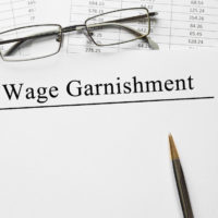 document that reads wage garnishment