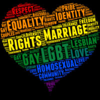 Gay rights concept word cloud