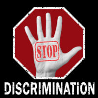 Stop discrimination conceptual illustration. Global social problem