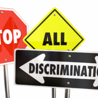 Stop All Discrimination No Prejudice Racism Warning Signs 3d Illustration