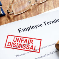 Unfair dismissal stamp on the Employee Termination. Unfair dismissal stamp on the Employee Termination.