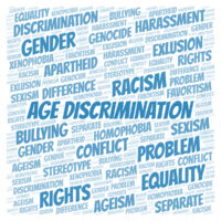 Age Discrimination - type of discrimination - word cloud.