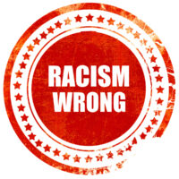 racism wrong, grunge red rubber stamp on a solid white backgroun racism wrong, grunge red rubber stamp on a solid white backgroun