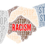 Stop racism symbol illustration