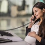 Pregnant businesswoman