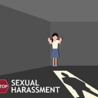 Sexual harassment poster with girl