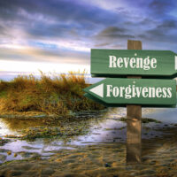 Street Sign Forgiveness versus Revenge