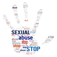 Illustration of stop sexual abuse warning