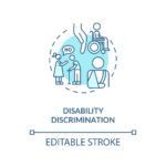 Disability discrimination concept icon