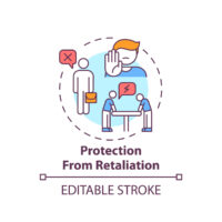 Protection from retaliation concept icon Protection from retaliation concept icon
