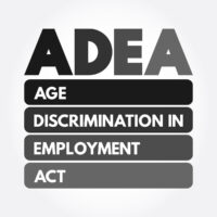 ADEA - Age Discrimination in Employment Act acronym, concept background ADEA - Age Discrimination in Employment Act acronym, concept background