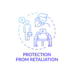 Protection from retaliation concept icon