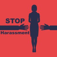 Stop harassment. Rape woman. Sexual harassment.