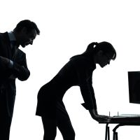 business woman man couple sexual harassment silhouette business woman man couple sexual harassment silhouette