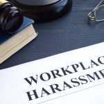 Documents about Workplace harassment in a court.