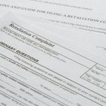 Portland, OR, USA - Nov 20, 2021: Closeup of the Retaliation Complaint form issued by the California Department of Industrial Relations.