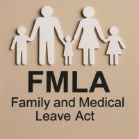 Family Medical Leave Act FMLA Poster with Parents and Children Family Medical Leave Act FMLA Poster with Parents and Children